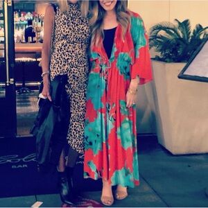 Open Front Caftan Dress